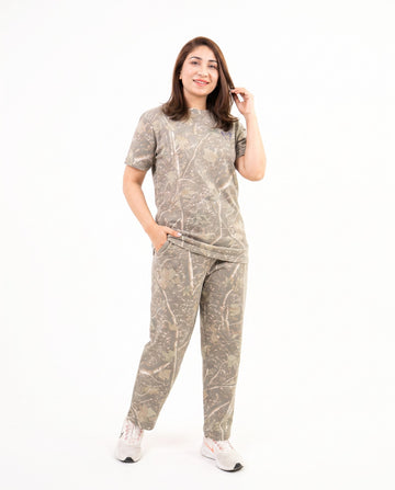 Terra Muse Co-Ord Set | Premium Women's Camo T-Shirt & Trouser Set